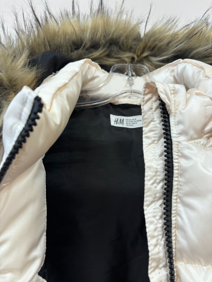 H&M Vest with Faux Fur Hood, Size 13-14 Years