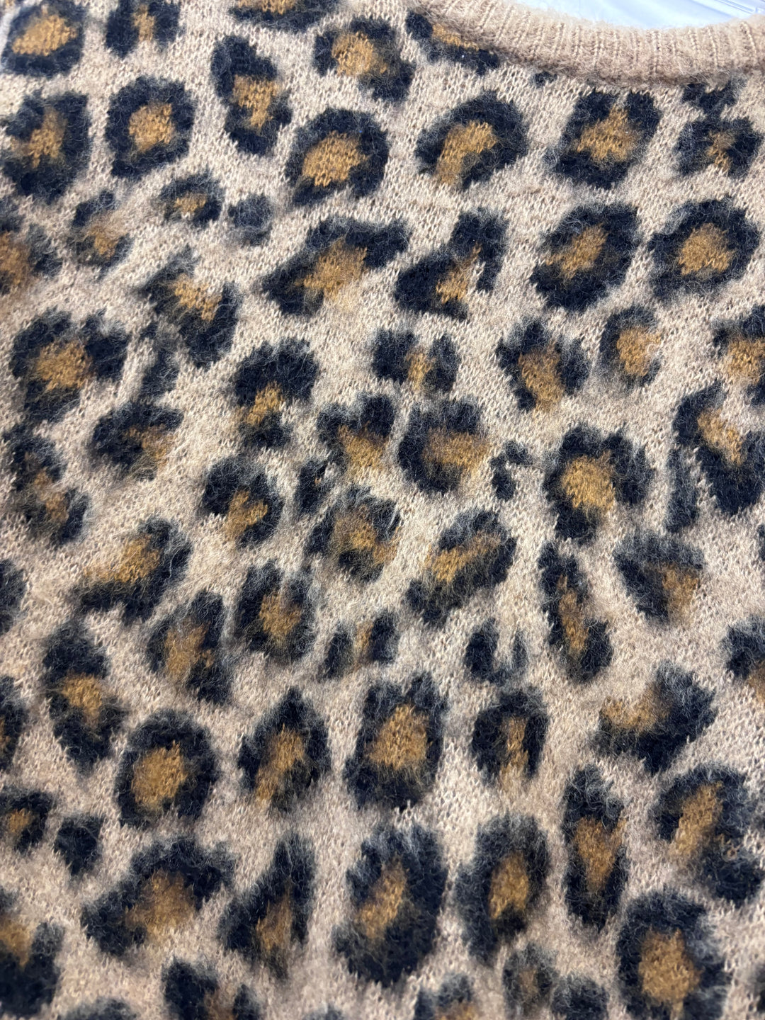 H&M Cheetah Print Sweater, Size 10