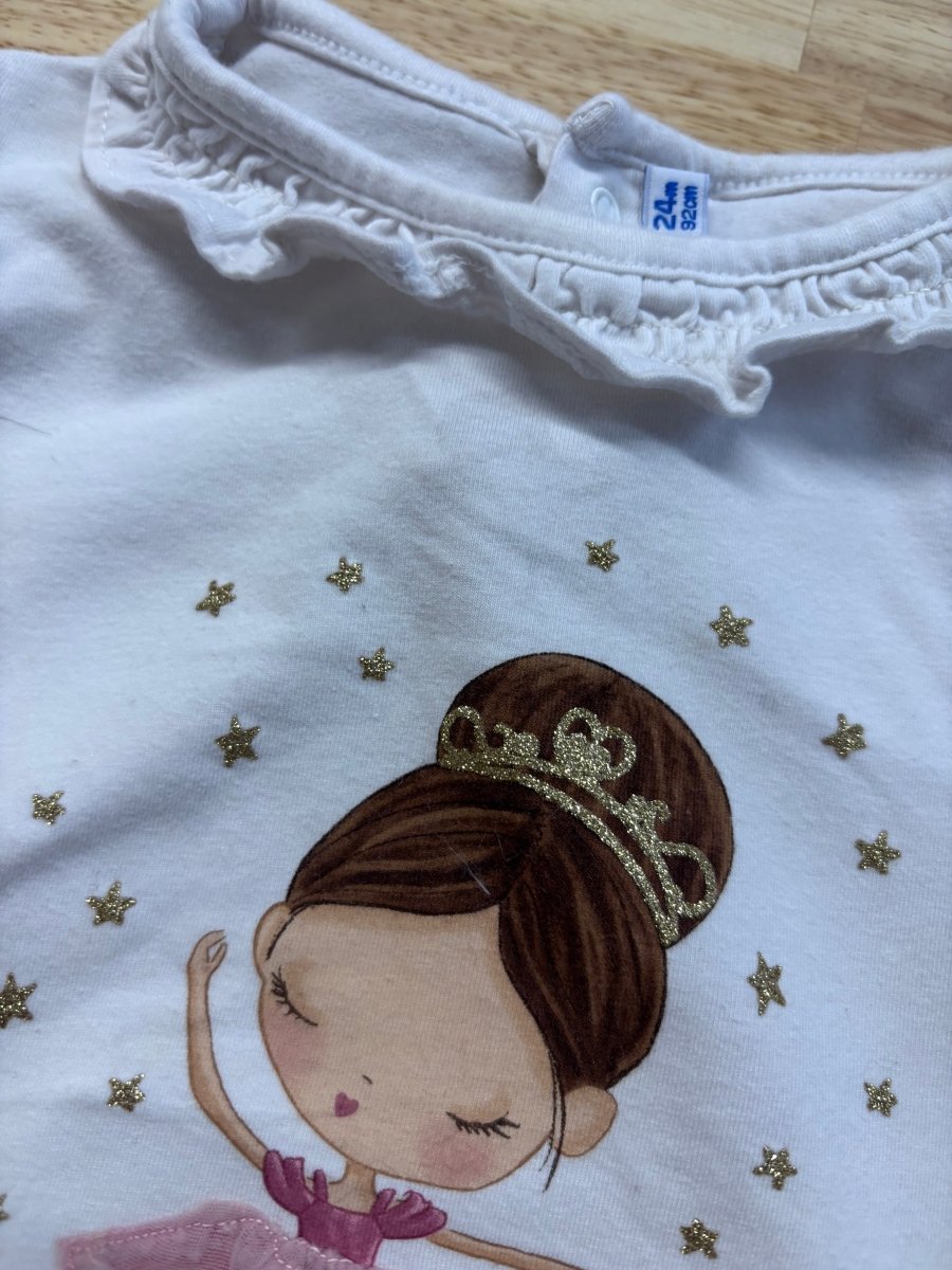 Mayoral 24 - Month Shirt with Ballerina Design | imperfect - Nest and Sprout - Consignment