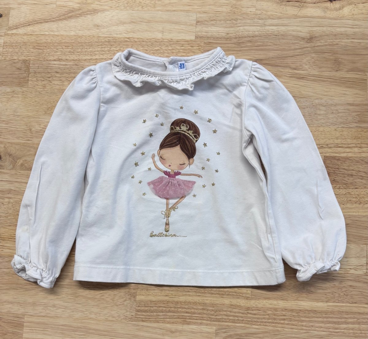 Mayoral 24 - Month Shirt with Ballerina Design | imperfect - Nest and Sprout - Consignment
