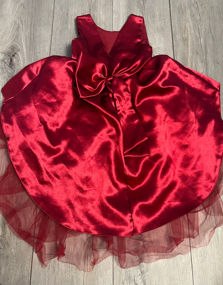 Formal Dress – 2–3Y | Red | High-Low Tulle Skirt
