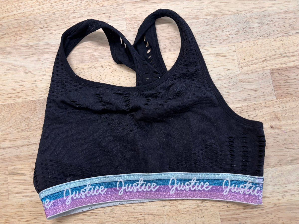 Justice Size 32 Sports Bra (Black) - Nest and Sprout - Consignment