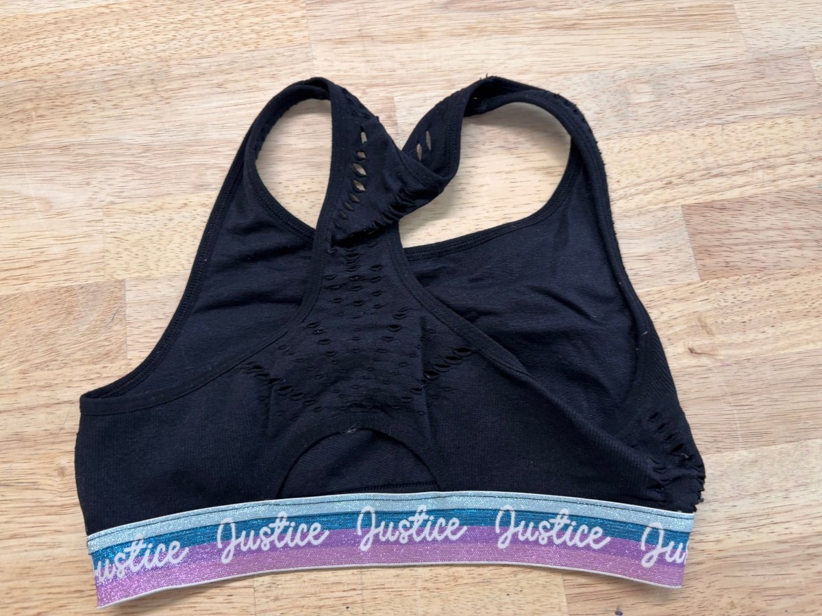 Justice Size 32 Sports Bra (Black) - Nest and Sprout - Consignment