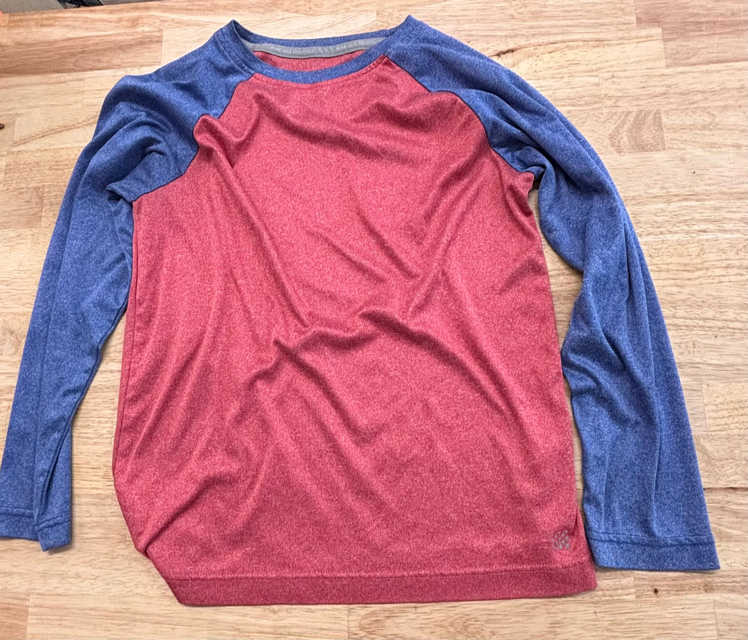 Pure NRG Athletics Shirt Size Medium 10/12 (Blue/Red Heathered)
