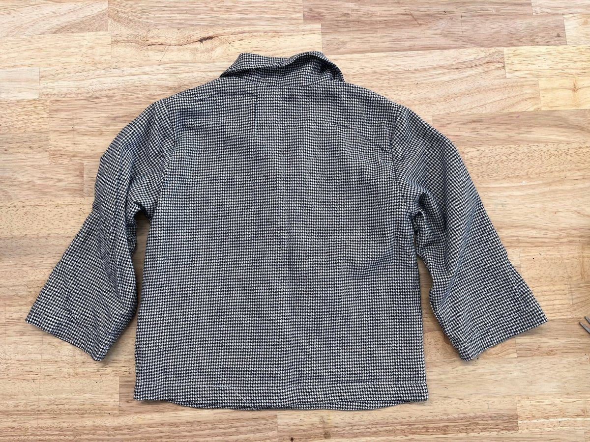 Spunky Kids Size 100 Black & White Houndstooth Jacket - Nest and Sprout - Consignment