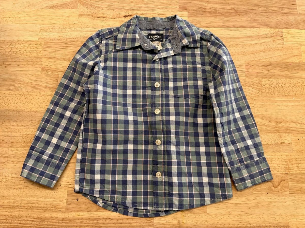 OshKosh Button - Up Shirt – Size 3T - Nest and Sprout - Consignment