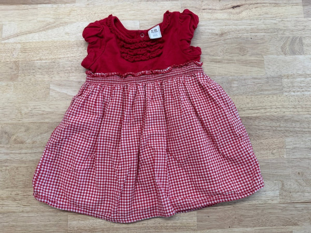 Old Navy Red Top & Gingham Dress | Size 6–12M - Nest and Sprout - Consignment