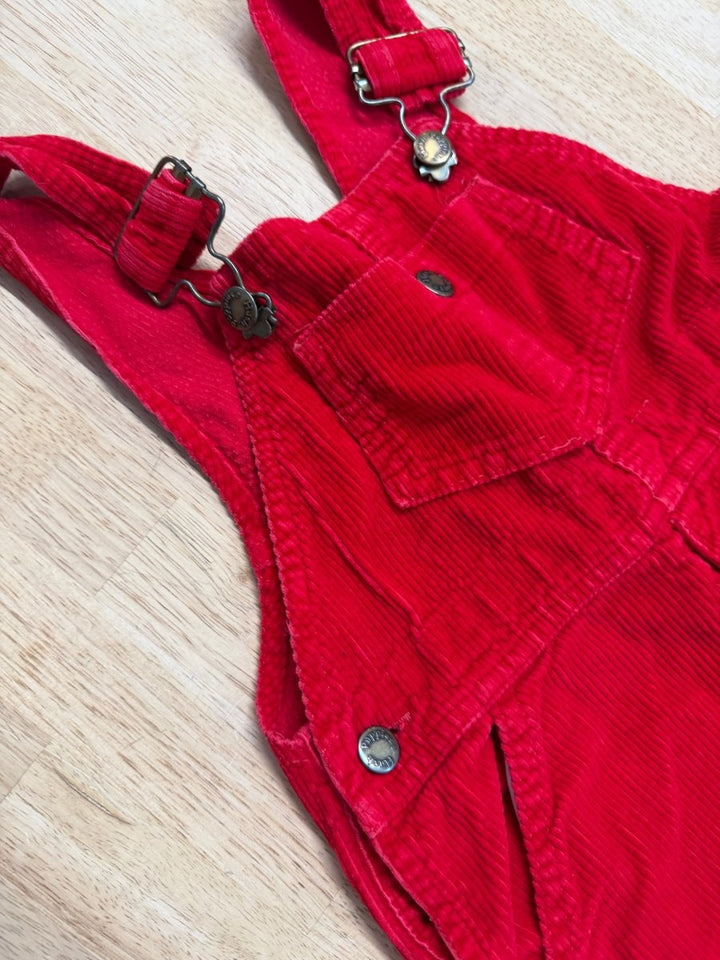 Hush Puppies Corduroy Overalls Red | Size 3Y - Nest and Sprout - Consignment