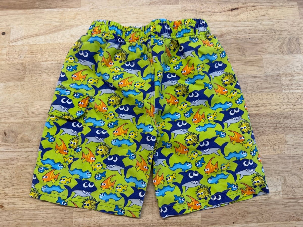 Jump N Splash Swim Shorts Shark Print | Size 7 - Nest and Sprout - Consignment