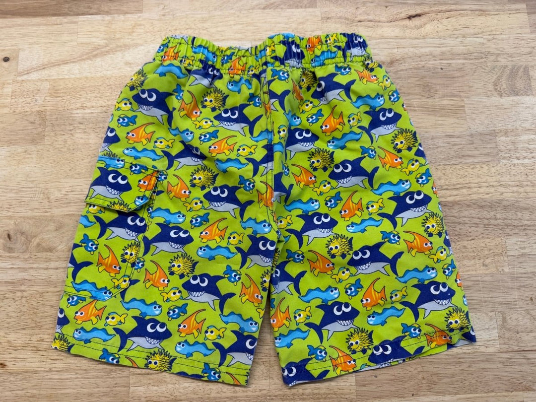 Jump N Splash Swim Shorts Shark Print | Size 7 - Nest and Sprout - Consignment