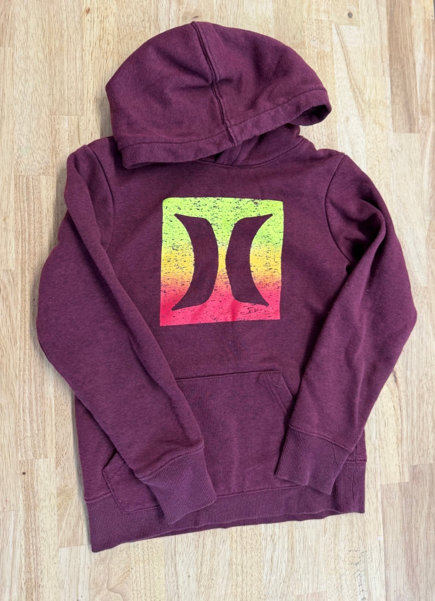Hurley Ombre Logo Sweatshirt Burgundy | Size 7/8 - Nest and Sprout - Consignment