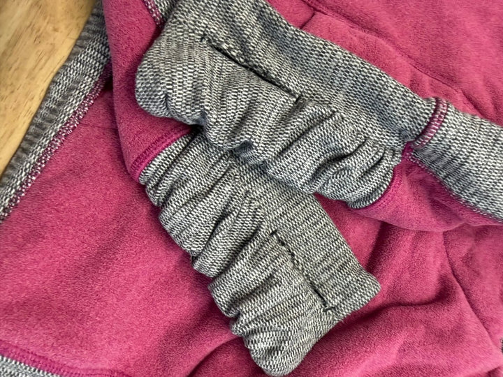 Ivivva Plush Lined Cowl Hoodie Pink Grey | Size 8 - Nest and Sprout - Consignment