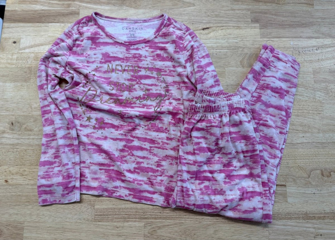 Danskin Girls PJ Set Pink Brushed Polyester | Size 7/8 - Nest and Sprout - Consignment
