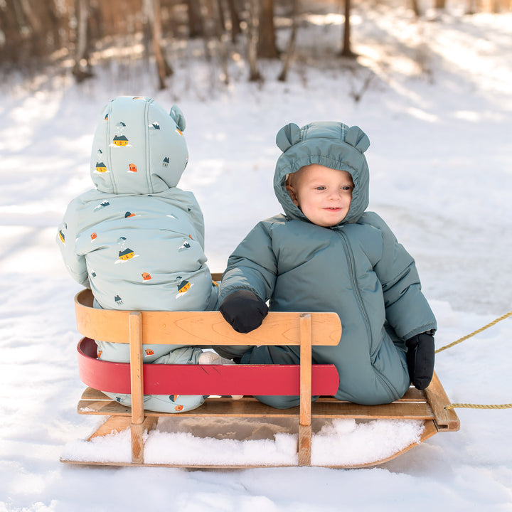 Jan & Jul Toasty-Dry Puffy Bunting Suit – Dark Spruce