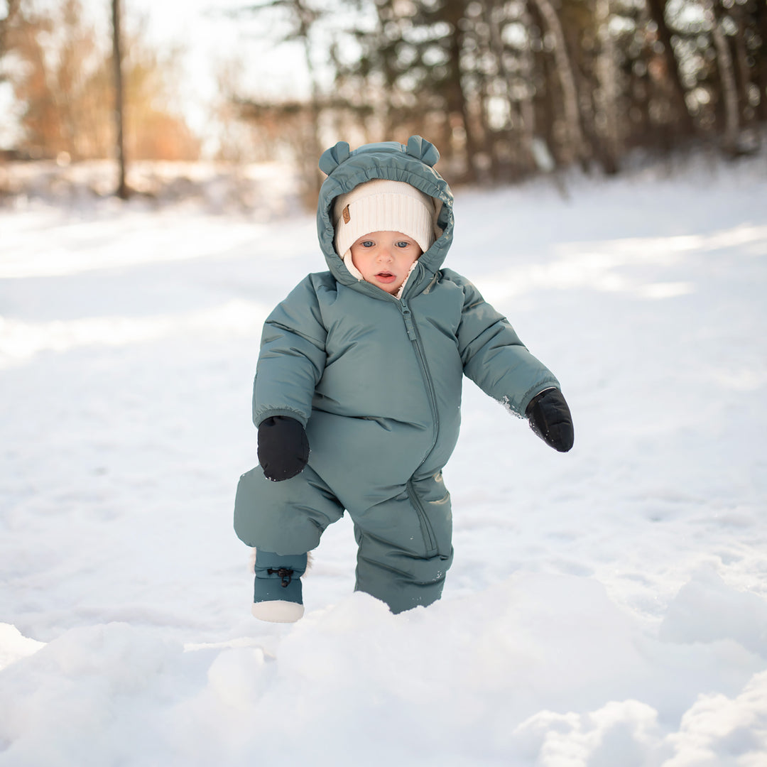 Jan & Jul Toasty-Dry Puffy Bunting Suit – Dark Spruce