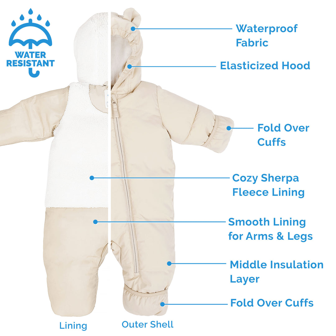 Jan & Jul Toasty-Dry Puffy Bunting Suit – Dark Spruce