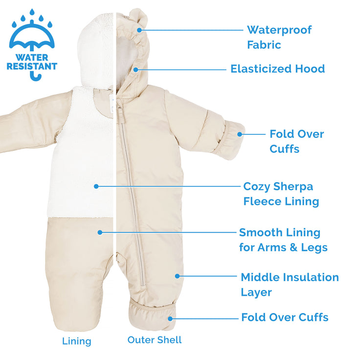 Jan & Jul Toasty-Dry Puffy Bunting Suit – Dark Spruce