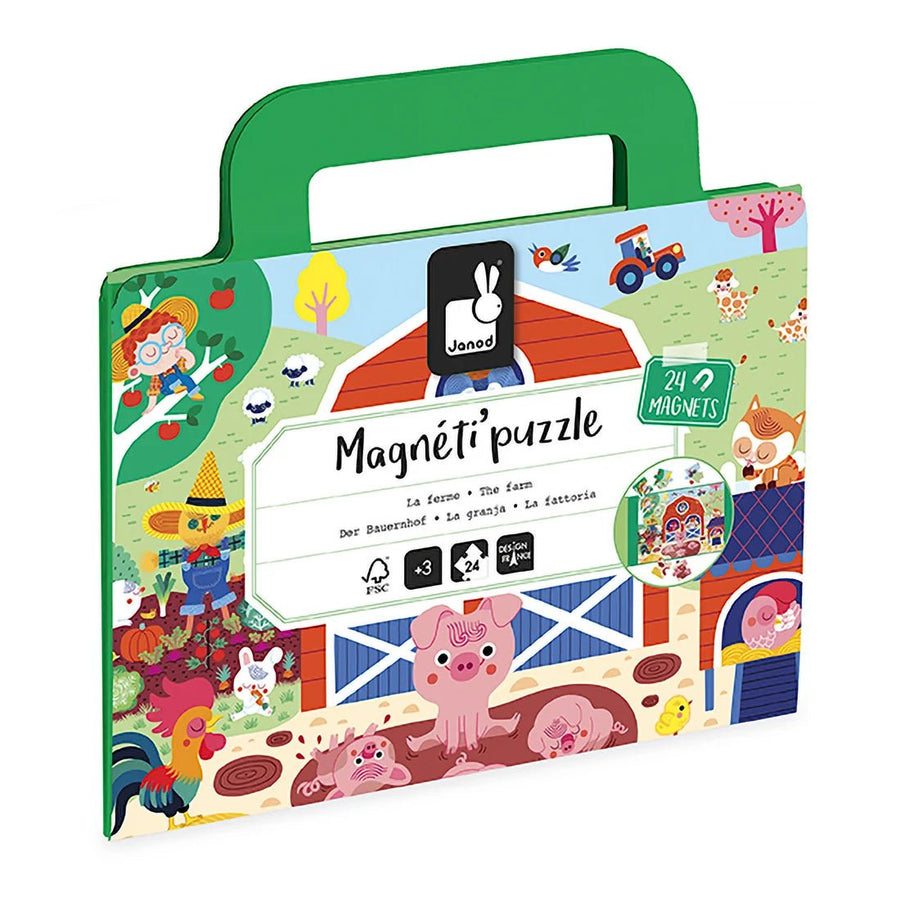 Janod Magneti'Puzzles – Farm (24 Pieces) - Nest and Sprout-Janod
