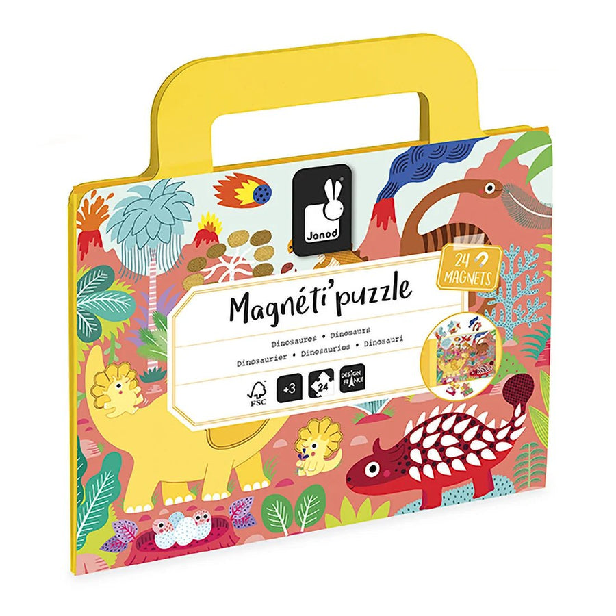 Janod Magneti'Puzzles – Dino (24 Pieces) - Nest and Sprout-Janod