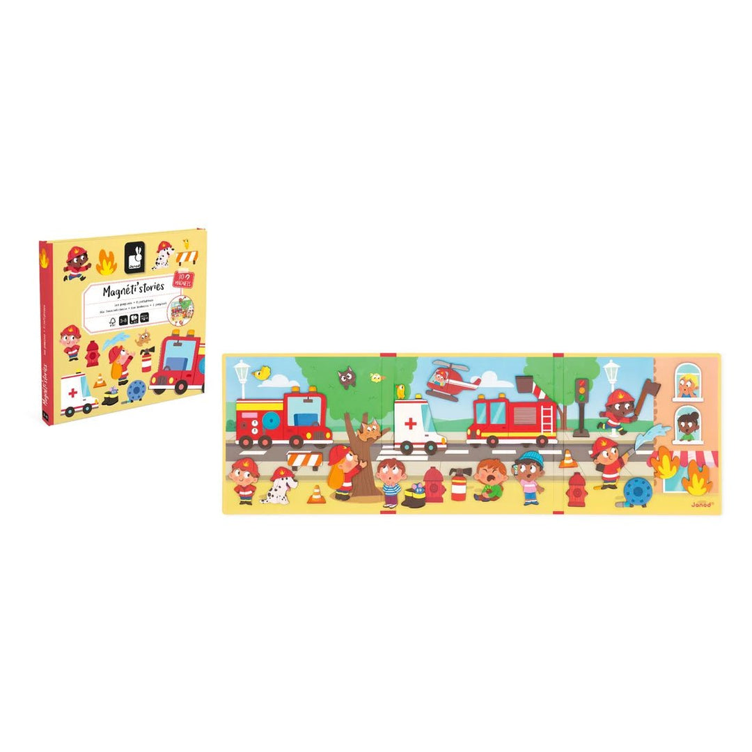 Janod Magneti'Stories – Firefighters (30 Pieces) - Nest and Sprout-Janod