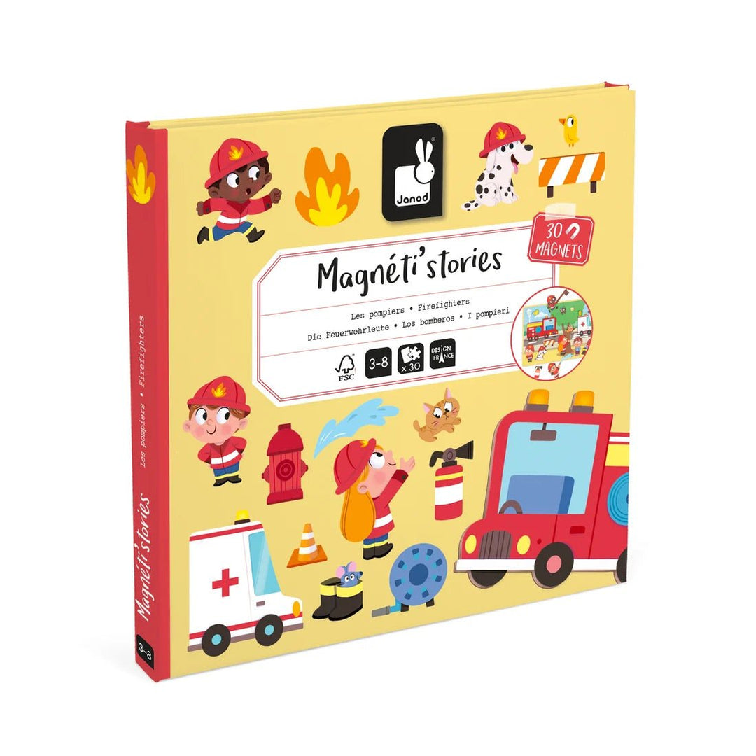 Janod Magneti'Stories – Firefighters (30 Pieces) - Nest and Sprout-Janod