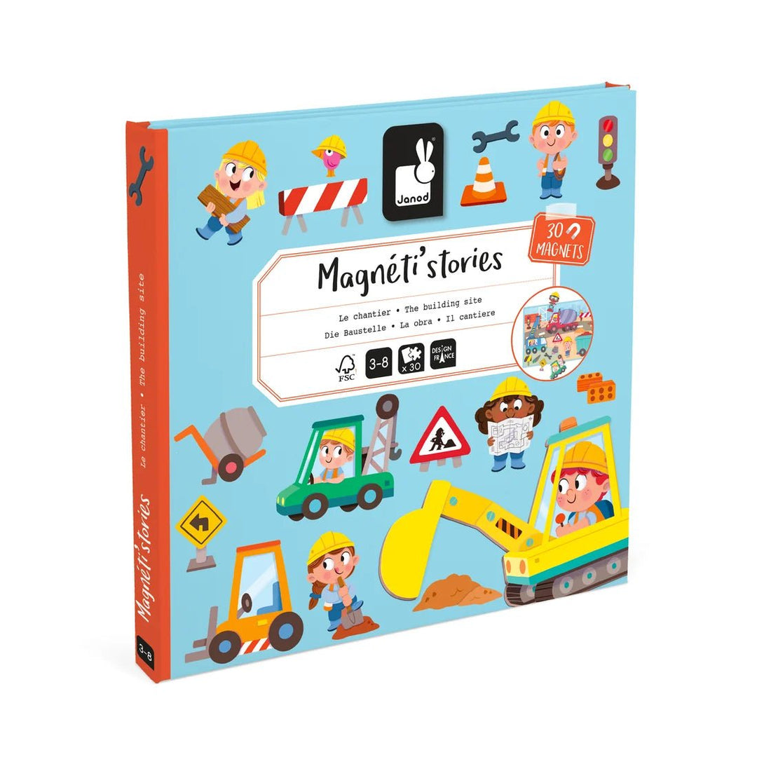 Janod Magneti'Stories – The Building Site (30 Pieces) - Nest and Sprout-Janod