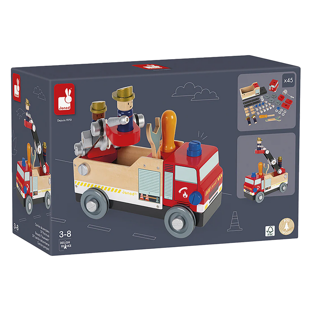 Janod Brico'Kids | Fire Truck to Build