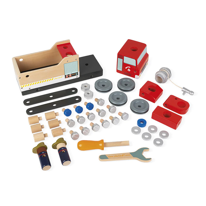 Janod Brico'Kids | Fire Truck to Build