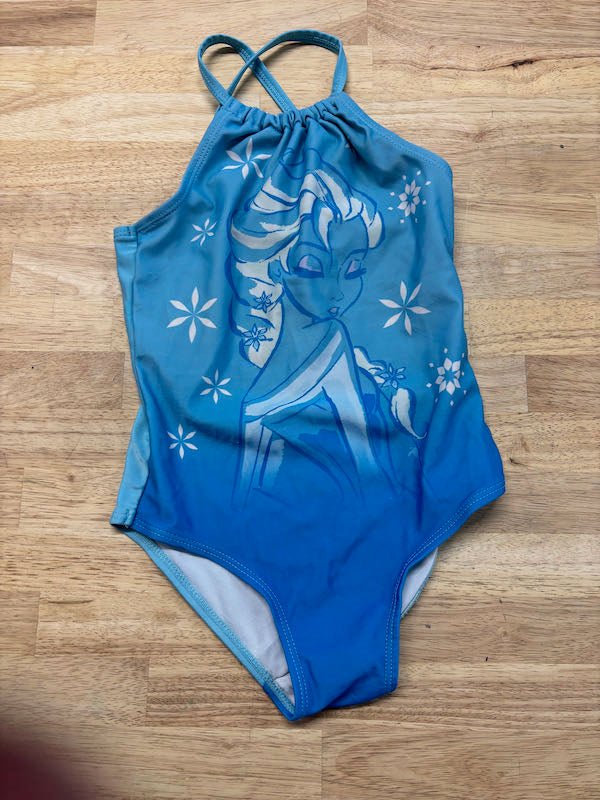Disney Frozen Swimsuit Light Blue | Size Youth S (6) - Nest and Sprout - Consignment
