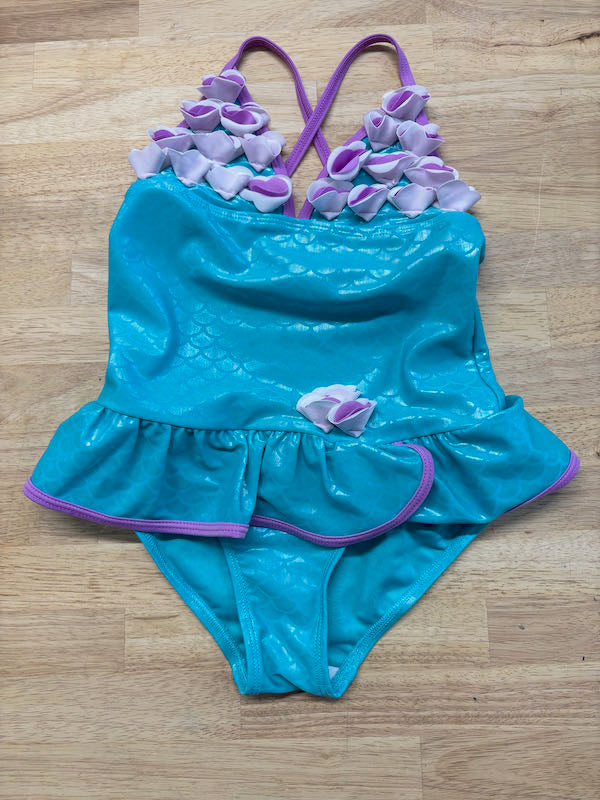 Floatimini Turquoise Floral Swimsuit | Size 6