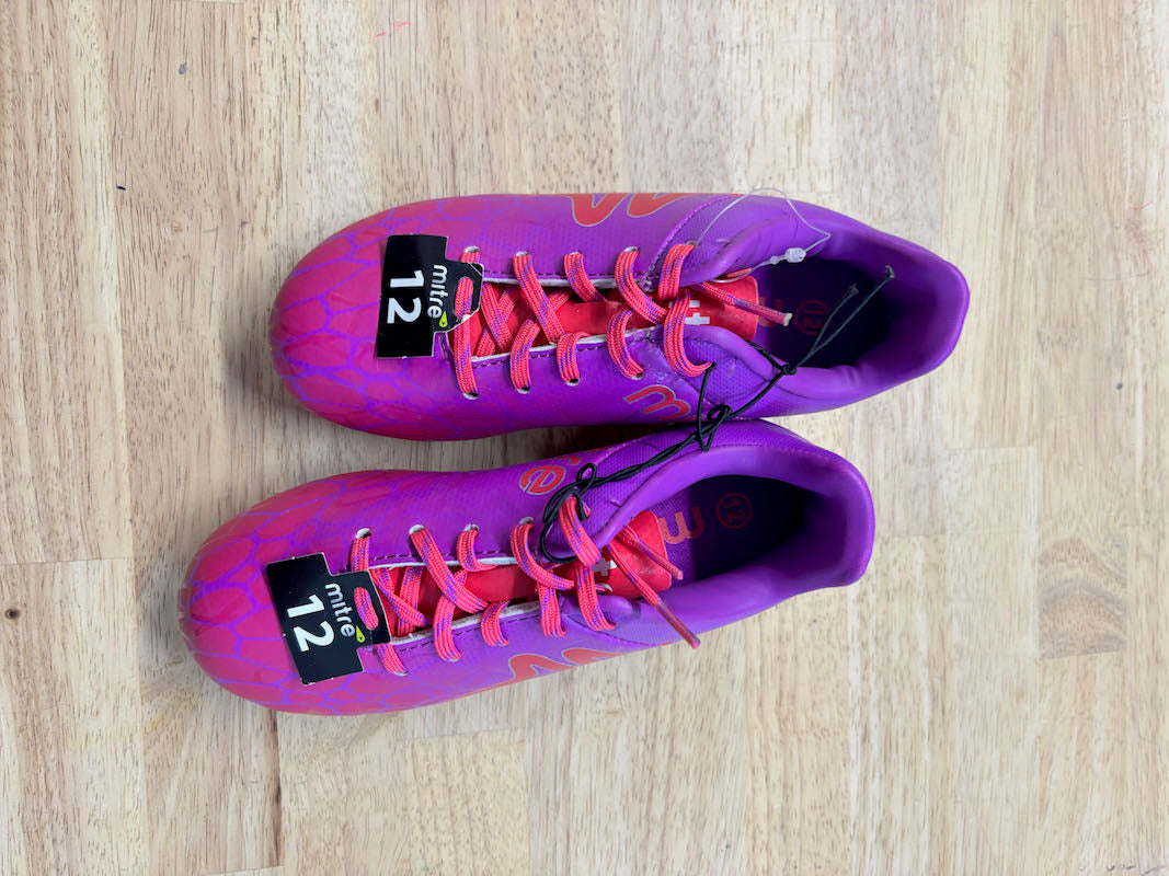 Mitre Pink Purple Cleats New With Tags | Size 12