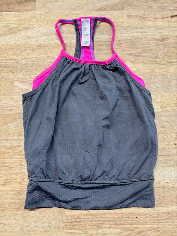 Ivivva Grey Hot Pink Athletic Top | Size 4 - Nest and Sprout - Consignment