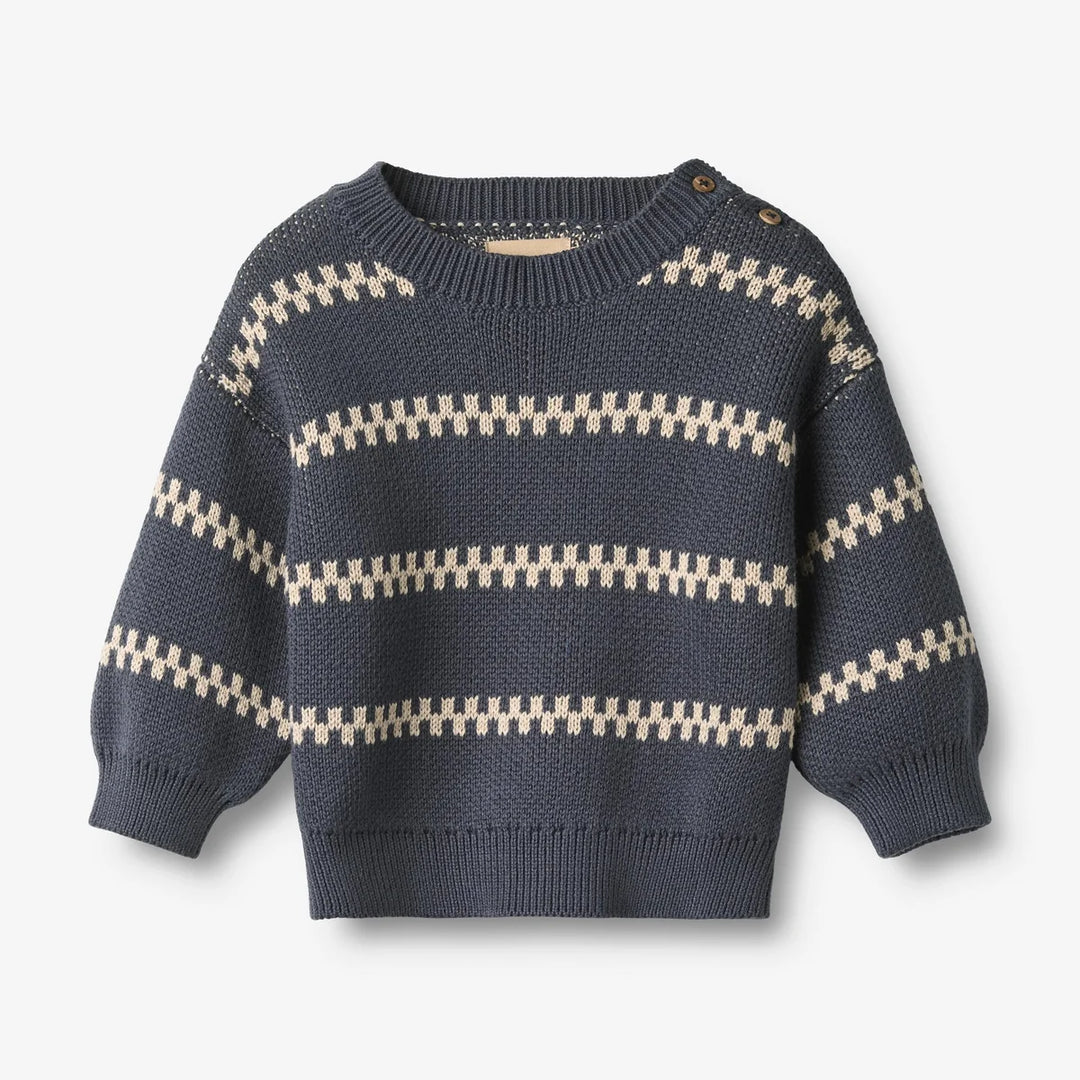 Wheat Knit Sweater – Harlow Baby – Greyblue