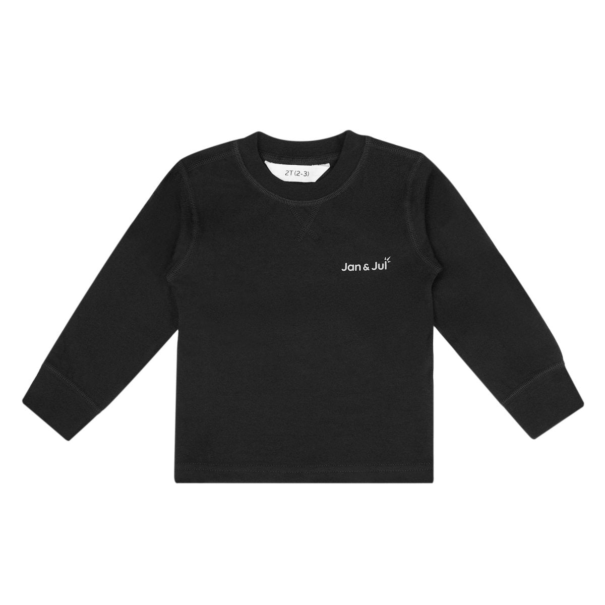 Jan & Jul Cotton Blend Thermal Base Layer Top | Black Sizes 8 - 12Y - Nest and Sprout - Jan & Jul