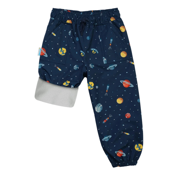 Jan &amp; Jul Cozy-Dry Rain Pants (Fleece Lined) – Planet Patrol - Nest and Sprout-Jan &amp; Jul