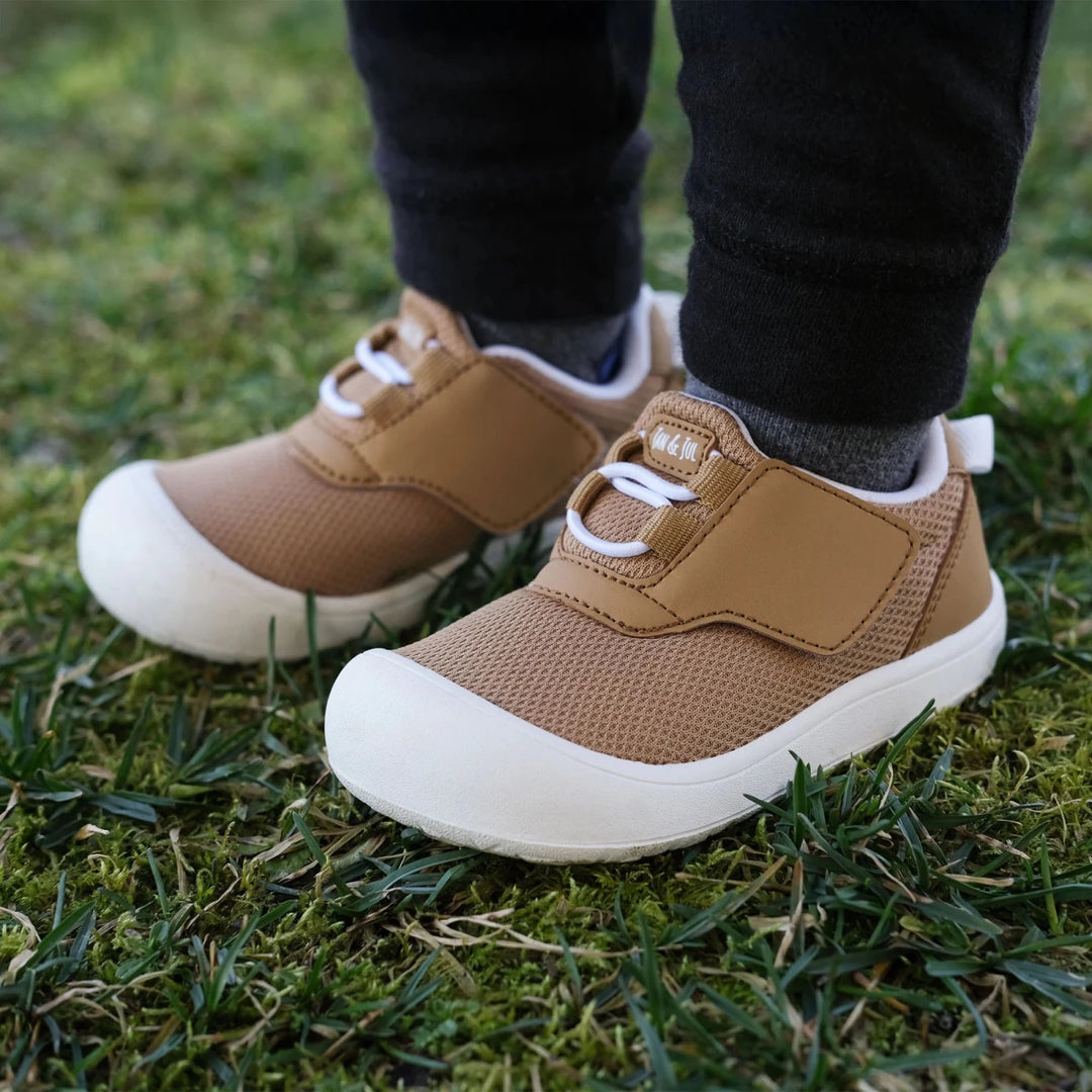 Jan & Jul Mini - Flyer Toddler Sneakers - Soft Brown - Nest and Sprout - Jan & Jul
