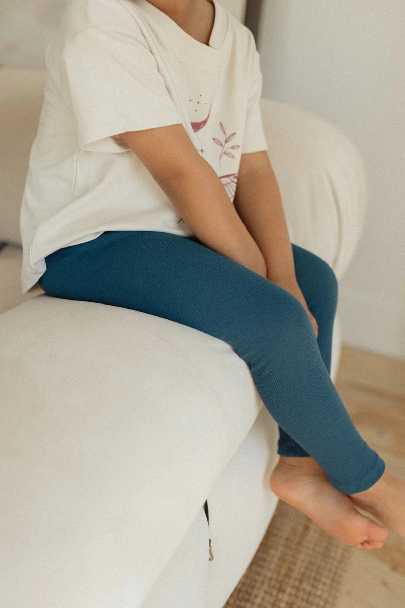 Jax & Lennon Kids Ribbed Leggings – Midnight - Nest and Sprout-Jax & Lennon