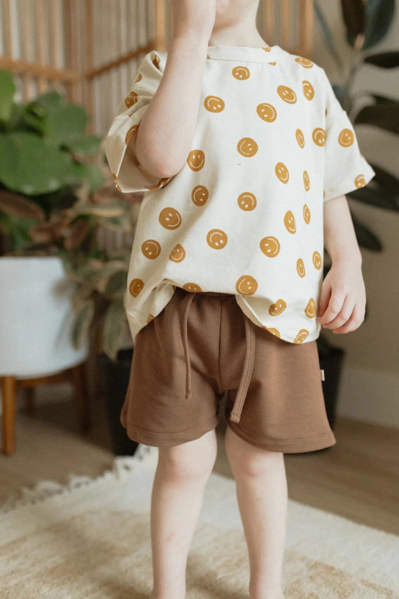 Jax & Lennon Kids Terry Weekender Shorts – Cocoa Brown - Nest and Sprout - Jax & Lennon