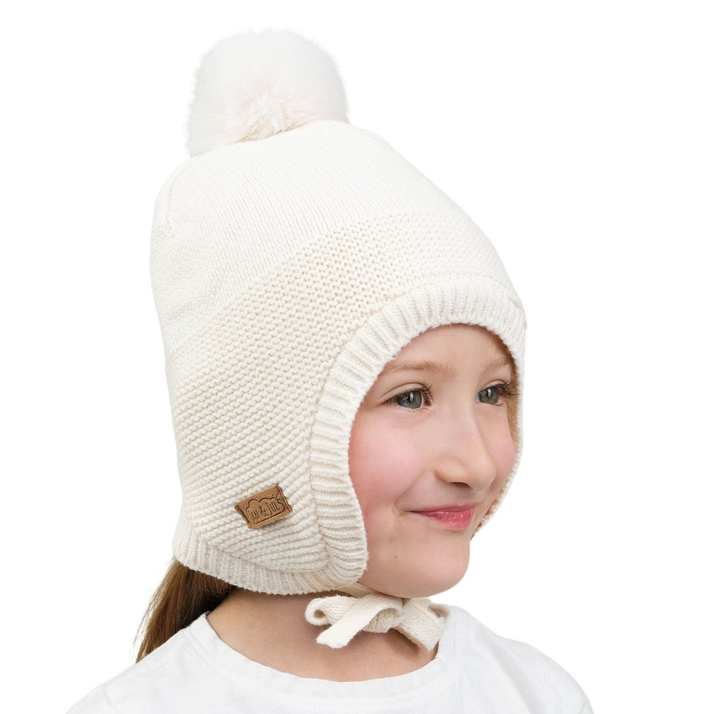 Jan & Jul Knit Pom-Pom Winter Hat – Vanilla Cream - Nest and Sprout-Jan & Jul