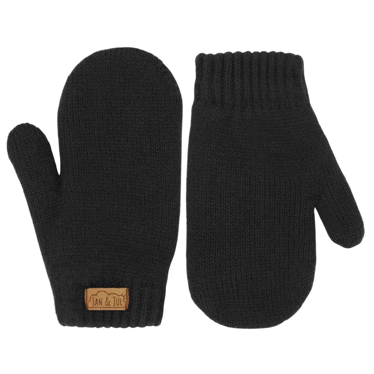 Jan & Jul Cozy Knit Winter Mittens – Jet Black - Nest and Sprout-Jan & Jul