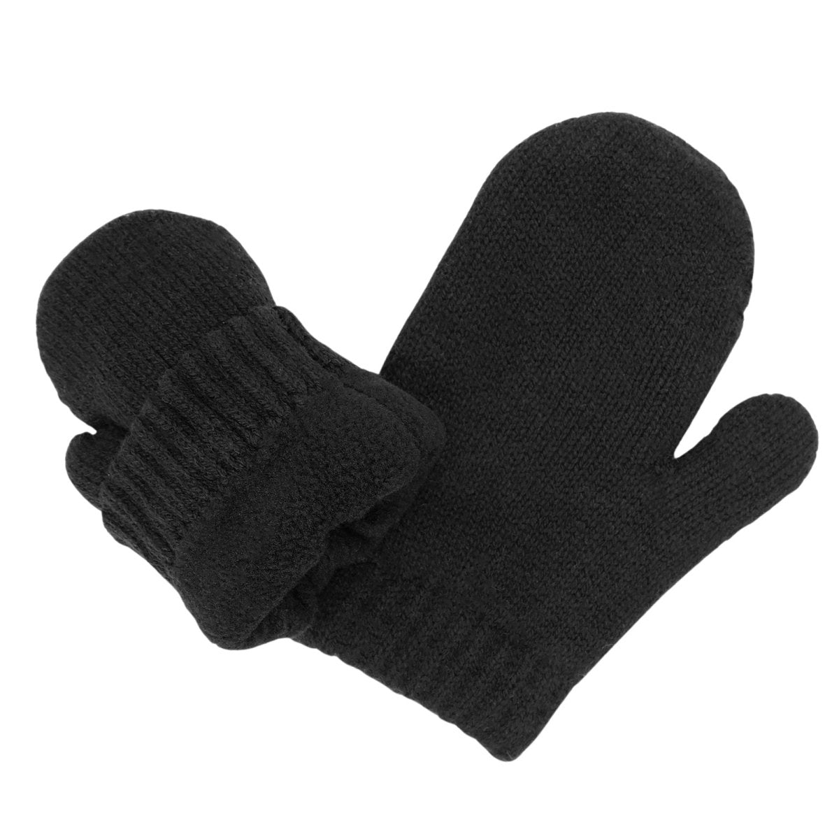 Jan & Jul Cozy Knit Winter Mittens – Jet Black - Nest and Sprout-Jan & Jul