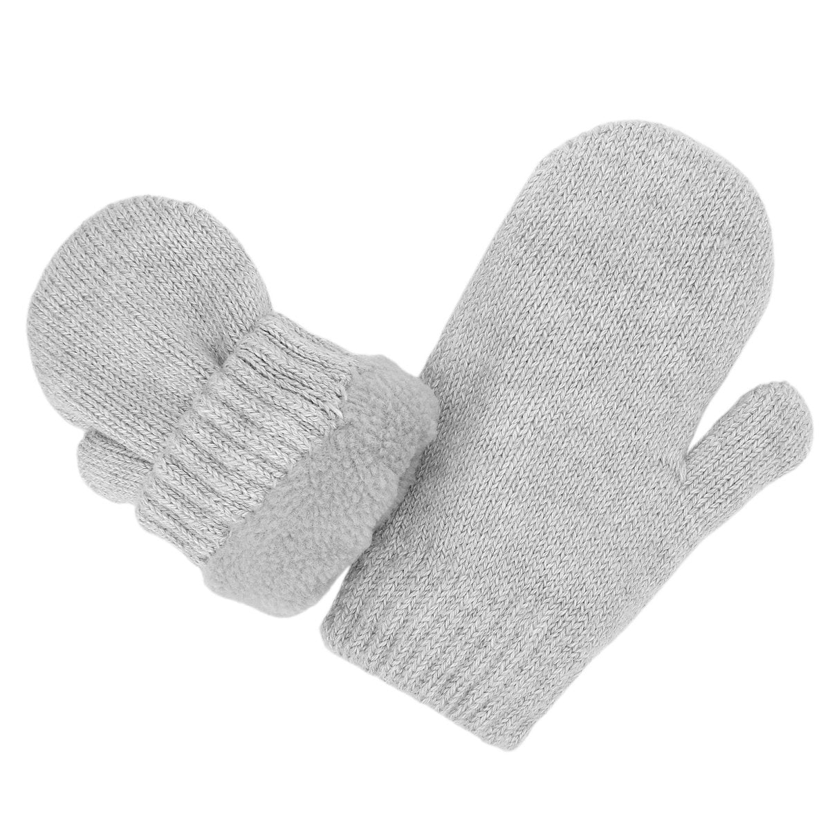 Jan & Jul Cozy Knit Winter Mittens – Soft Grey - Nest and Sprout-Jan & Jul