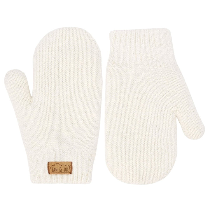 Jan & Jul Cozy Knit Winter Mittens – Vanilla Cream - Nest and Sprout-Jan & Jul