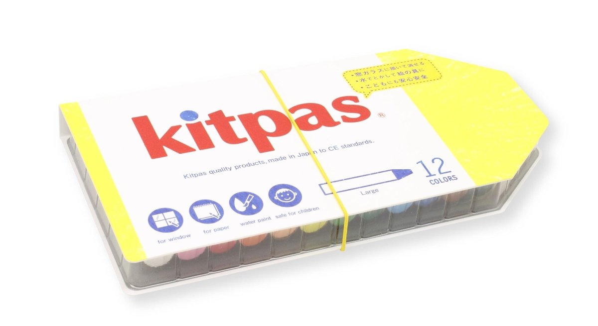 Kitpas Rice Bran Wax Art Crayons – Large 12 Colours - Nest and Sprout - Kitpas
