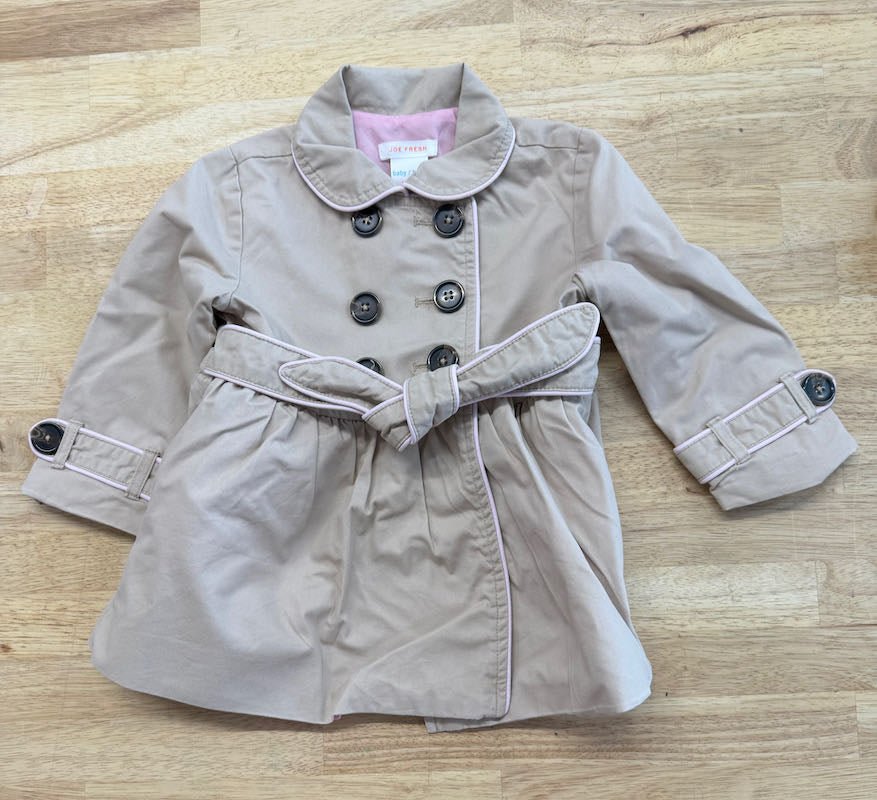 Joe Fresh Peacoat Light Beige Pink Trim | Size 12–18M - Nest and Sprout - Consignment
