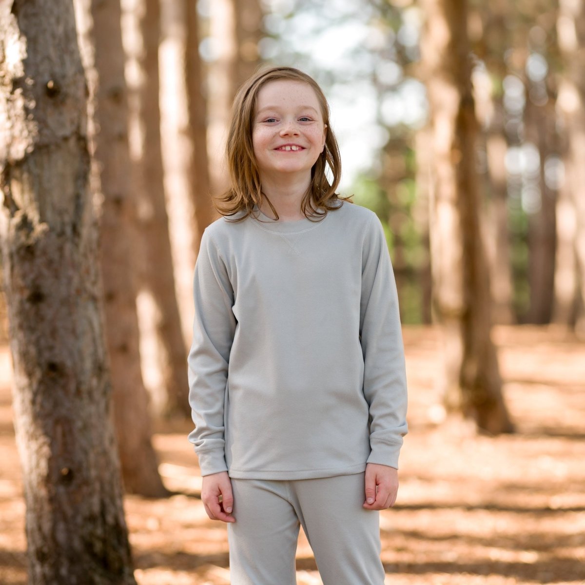 Jan & Jul Thermal Base Layer Top - Grey - Nest and Sprout-Jan & Jul
