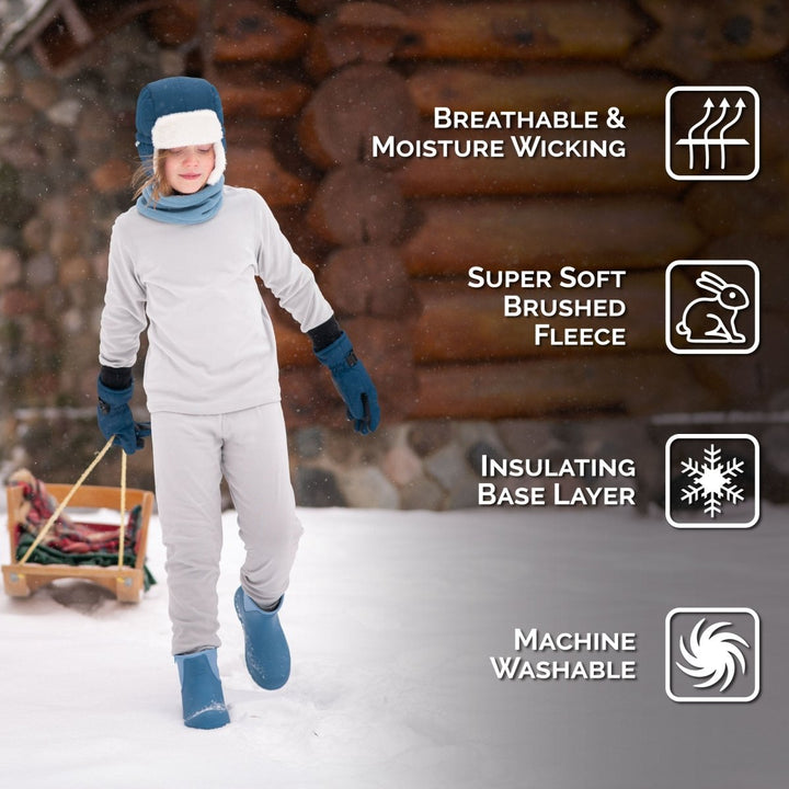 Jan &amp; Jul Thermal Base Layer Top - Grey - Nest and Sprout-Jan &amp; Jul