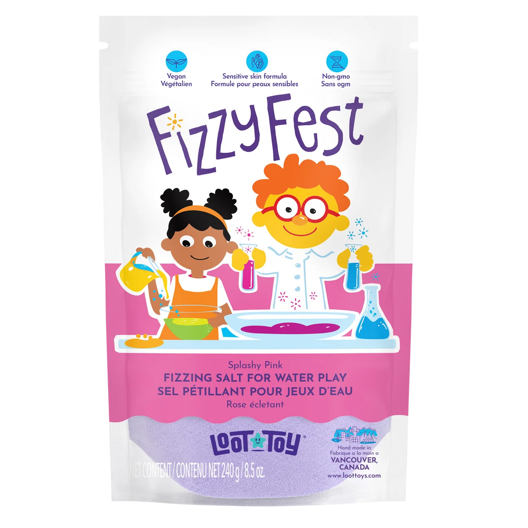 Loot Toy Co. Fizzy Fest Coloured Bath Salts – Silly Pink