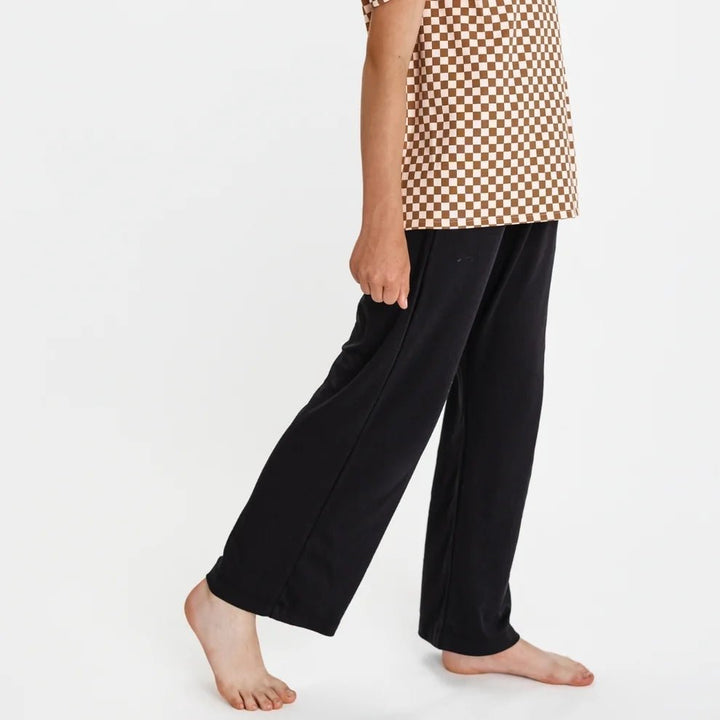 Little & Lively Pants – Youth Bamboo Wide Leg – Black - Nest and Sprout-Little & Lively