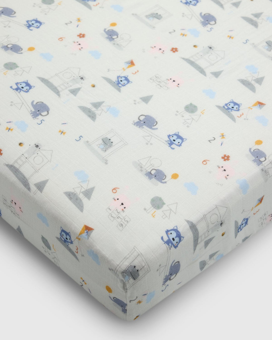 Loulou Lollipop Muslin Fitted Crib Sheet - Mini Matheletes
